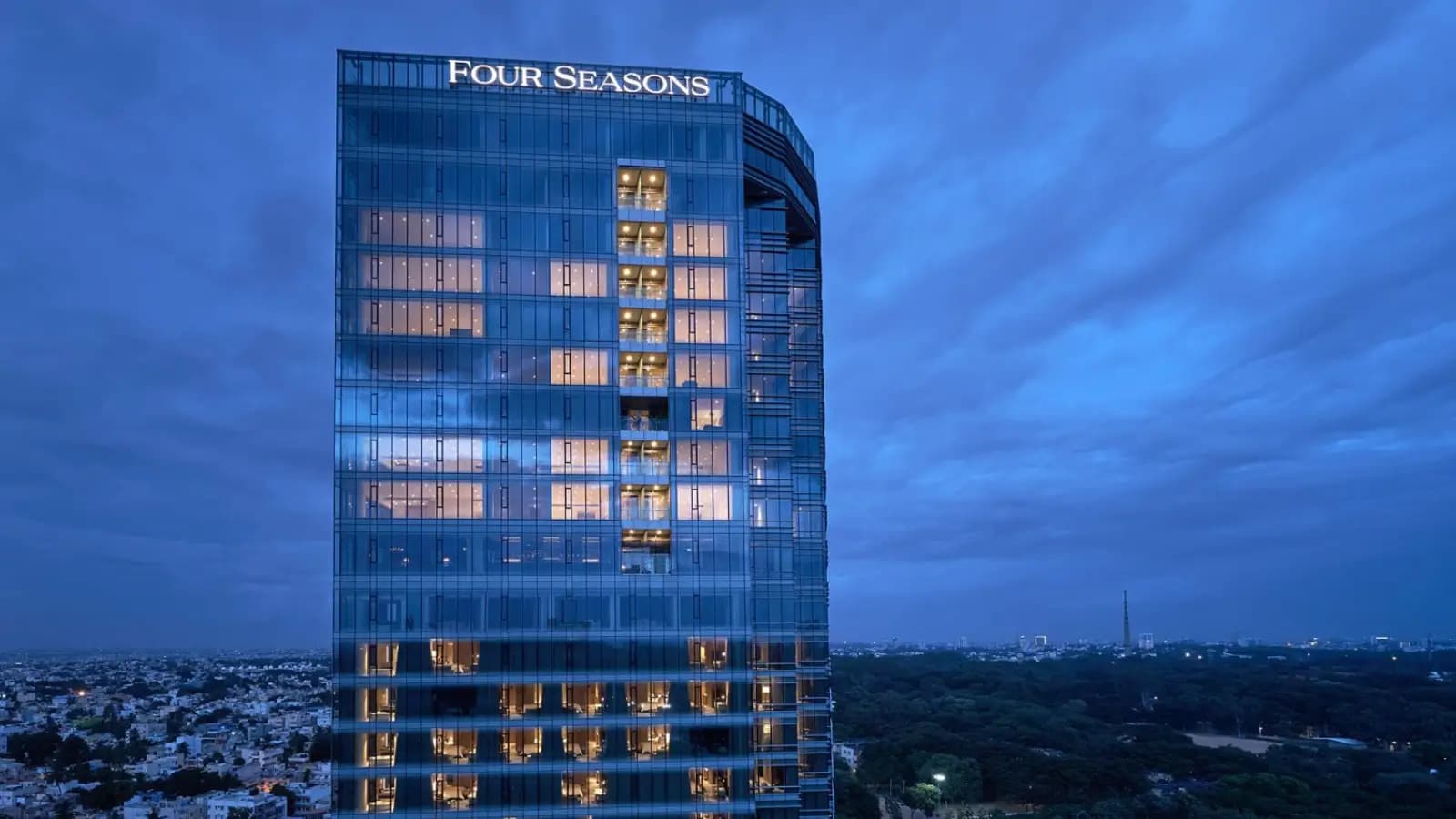 Aerial view of Embassy One North Tower